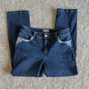 Chico's Blue Straight Leg Jeans Modern Style
